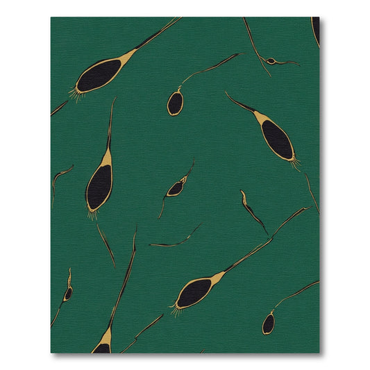 Emerald Green Botanical Spore Rug