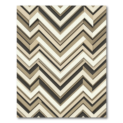Earthy Tones Layered Zigzag Rug