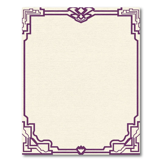 Deep Plum Geometric Frame Rug