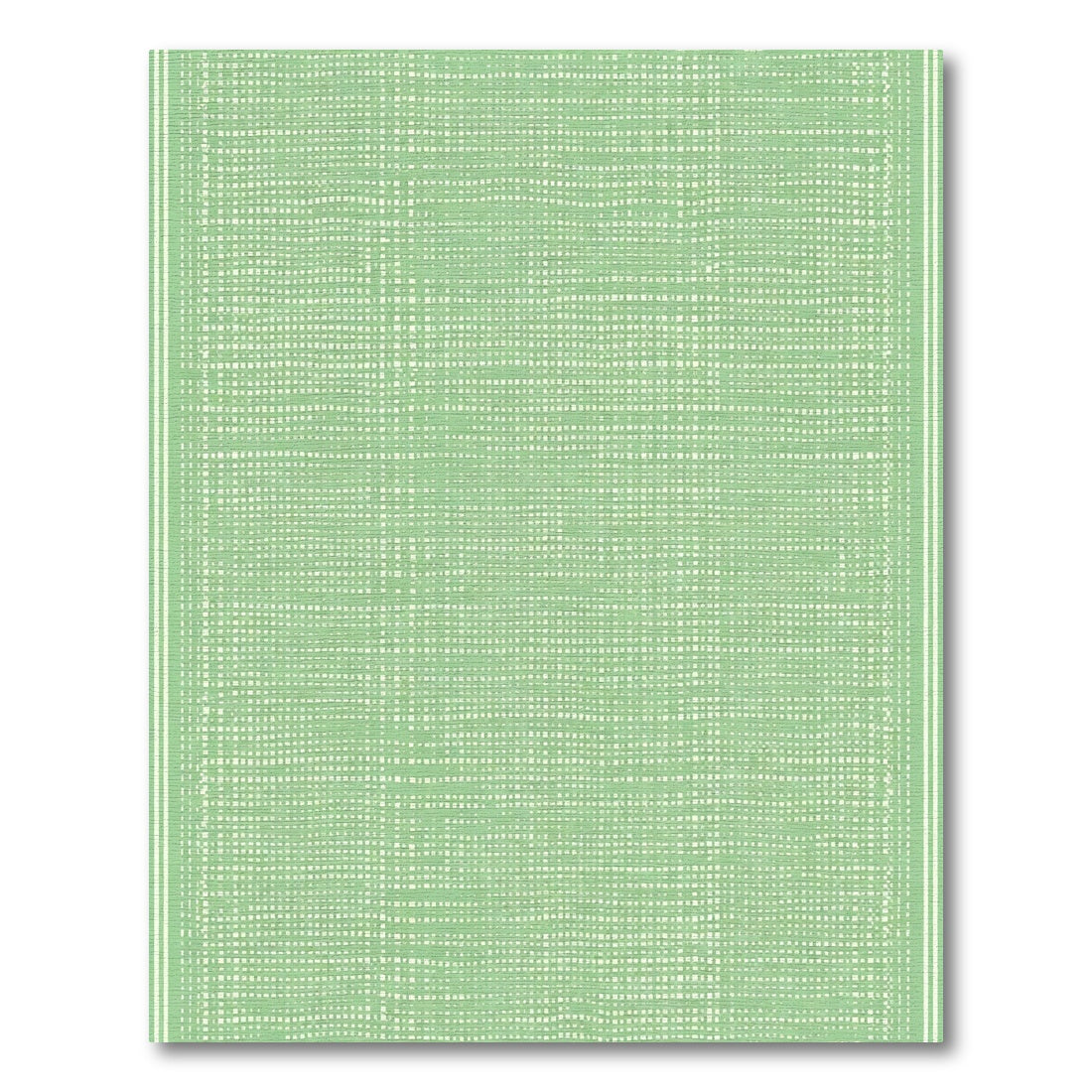 Pastel Green Textured Stripe Rug