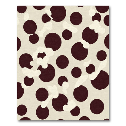 Dark Crimson Polka Dot Cloud Rug