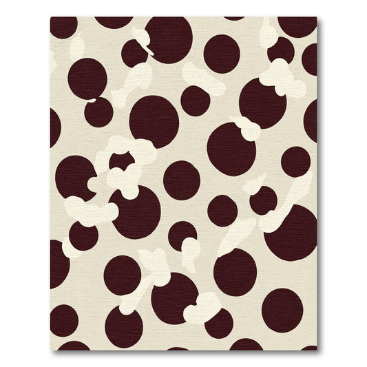 Dark Crimson Polka Dot Cloud Rug