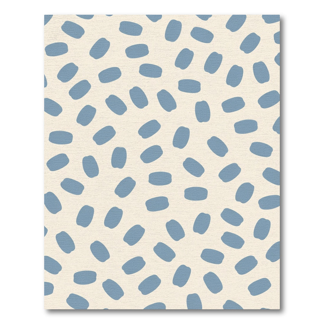 Dusty Blue Bean Scattered Abstract Rug