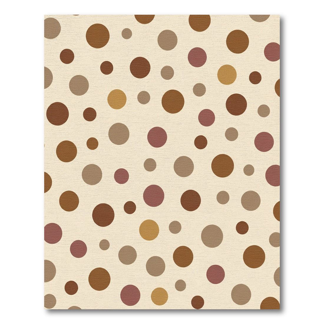 Earthy Tone Polka Dot Circles Rug