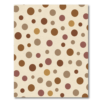 Earthy Tone Polka Dot Circles Rug