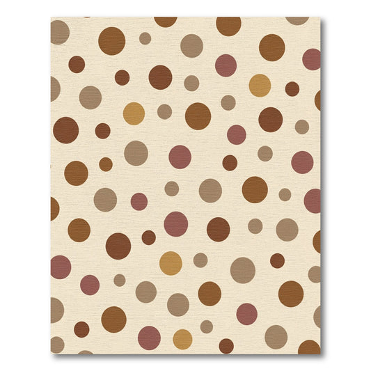 Earthy Tone Polka Dot Circles Rug