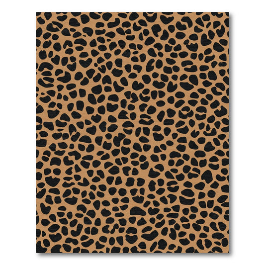 Brown Black Leopard Spots Rug