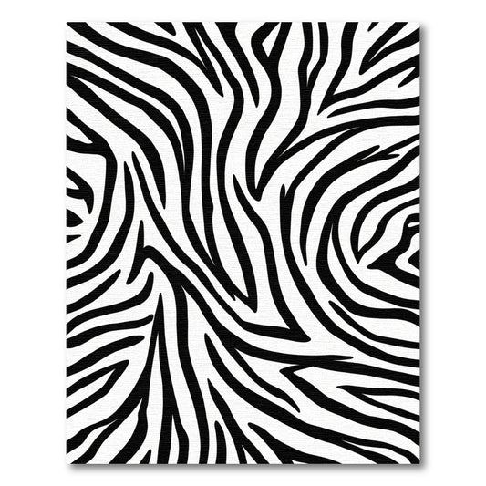 Striking Black White Wavy Lines Rug