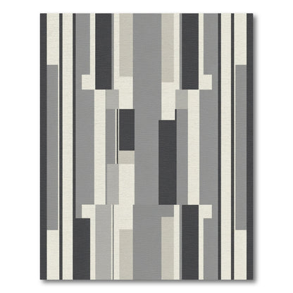 Monochromatic Abstract Geometric Stripes Rug