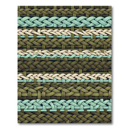Woven Sage and Cream Braided Texture Rug