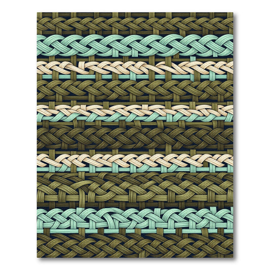 Woven Sage and Cream Braided Texture Rug