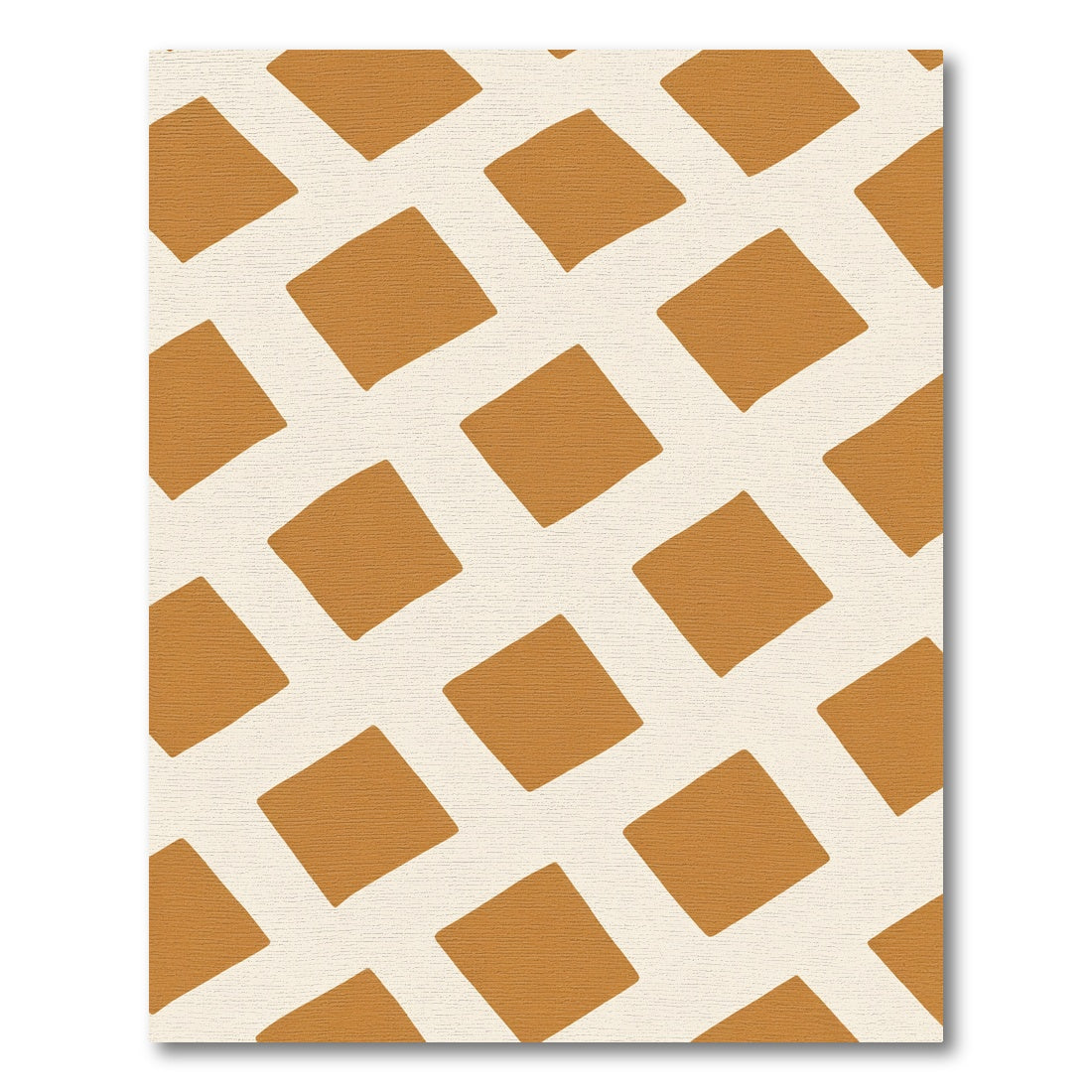 Earth Clay Diamond Lattice Rug