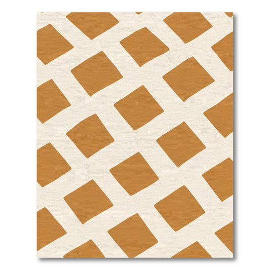 Earth Clay Diamond Lattice Rug