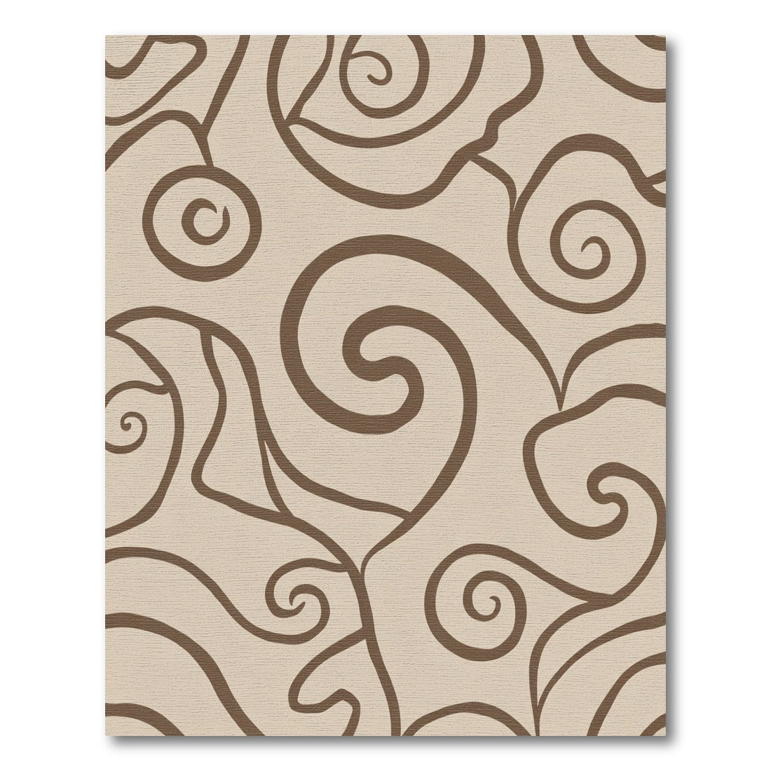 Light Beige Swirl Abstract Organic Rug