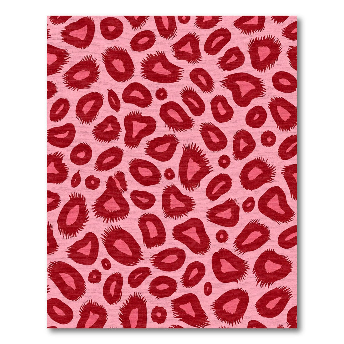 Pink Red Leopard Spots Rug