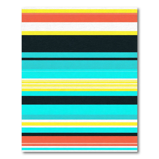 Vibrant Multicolored Striped Rug