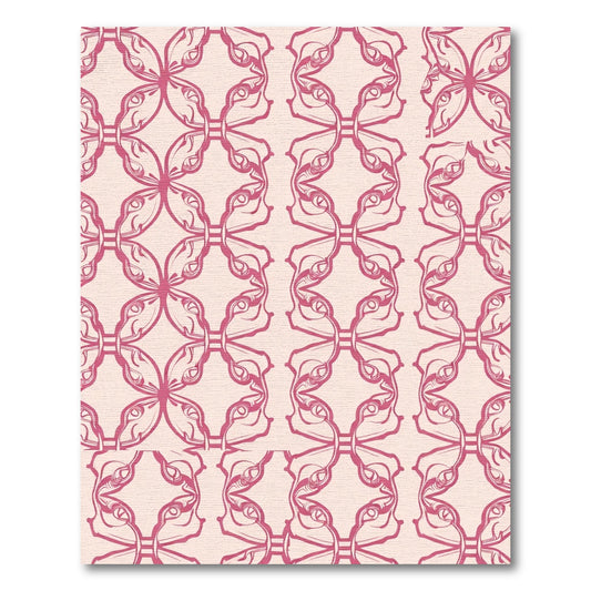 Crimson Paisley Scroll Wallpaper Rug