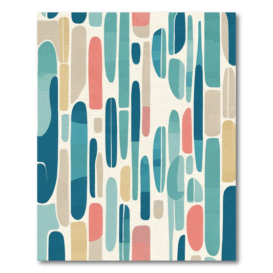 Mid Century Abstract Shapes Rug