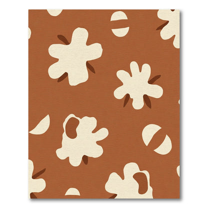 Warm Ocher Abstract Blob Rug