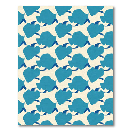 Modern Teal Cloud Abstract Rug