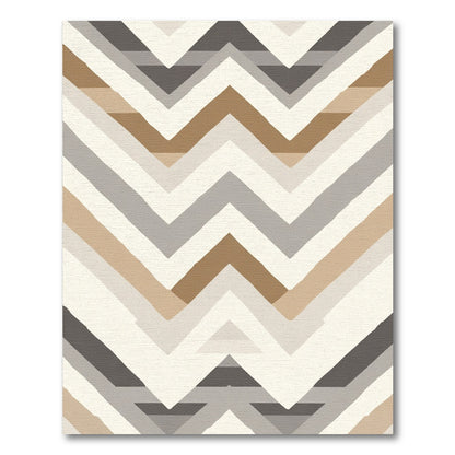 Modern Chevron Earthy Tone Rug
