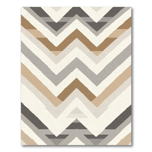 Modern Chevron Earthy Tone Rug