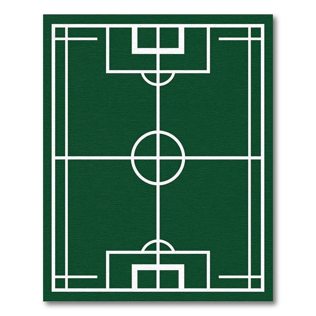 Green Soccer Field White Lines Rug