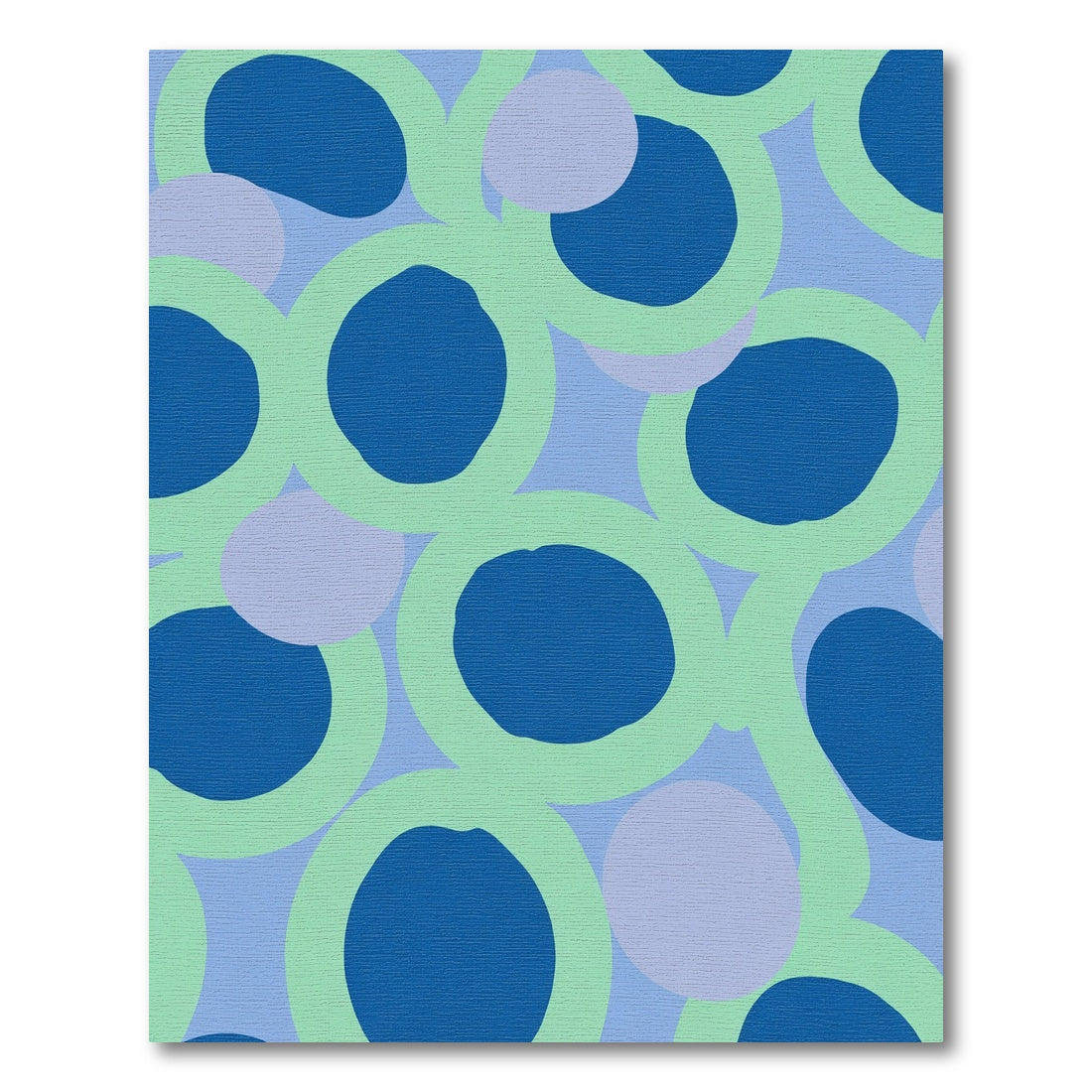 Blue Green Pastel Circles Overlap Rug