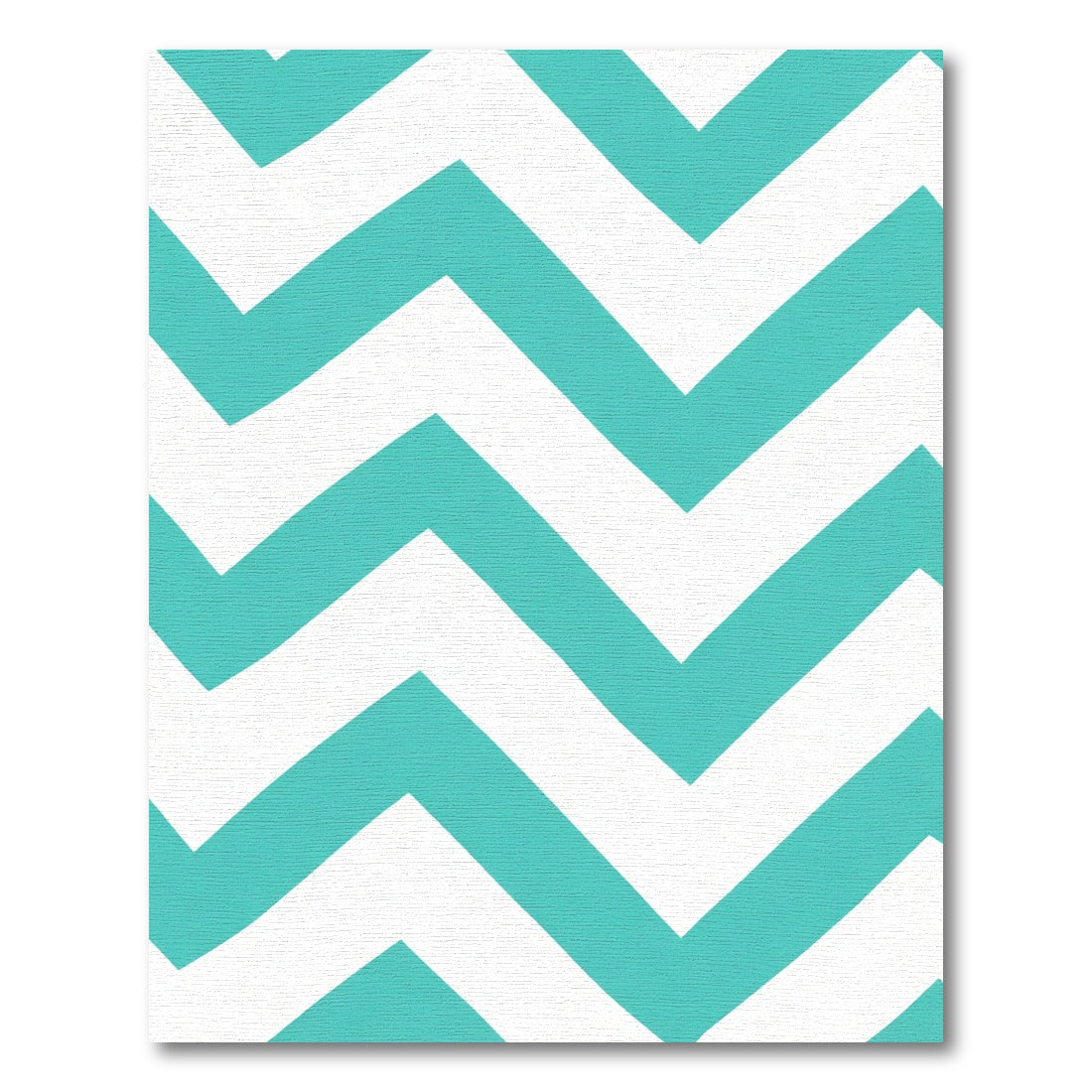 Turquoise White Zigzag Stripe Rug