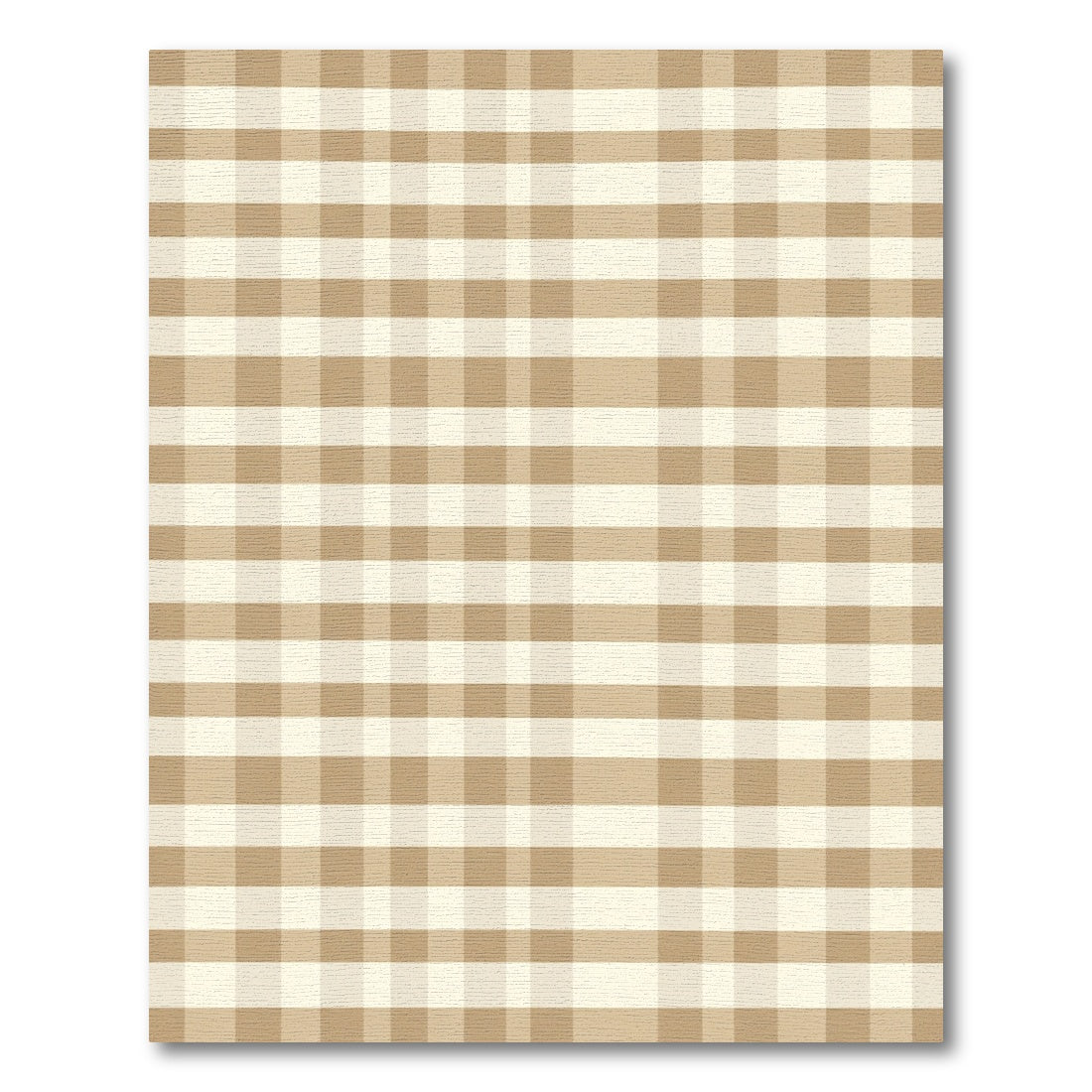 Sandy Beige Plaid Checks Rug