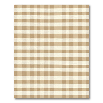 Sandy Beige Plaid Checks Rug