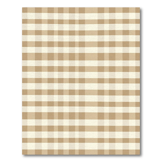 Sandy Beige Plaid Checks Rug