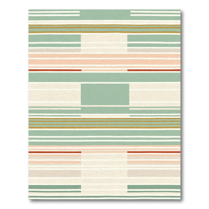 Striped Geometric Palette Rug