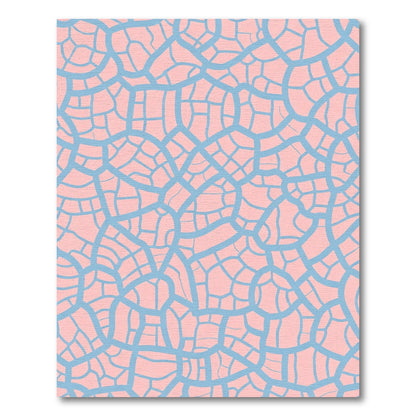 Soft Pink Blue Organic Web Rug