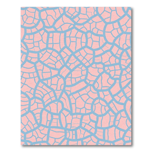 Soft Pink Blue Organic Web Rug