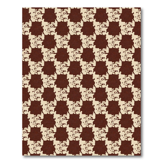 Chocolate Houndstooth Textured Rug