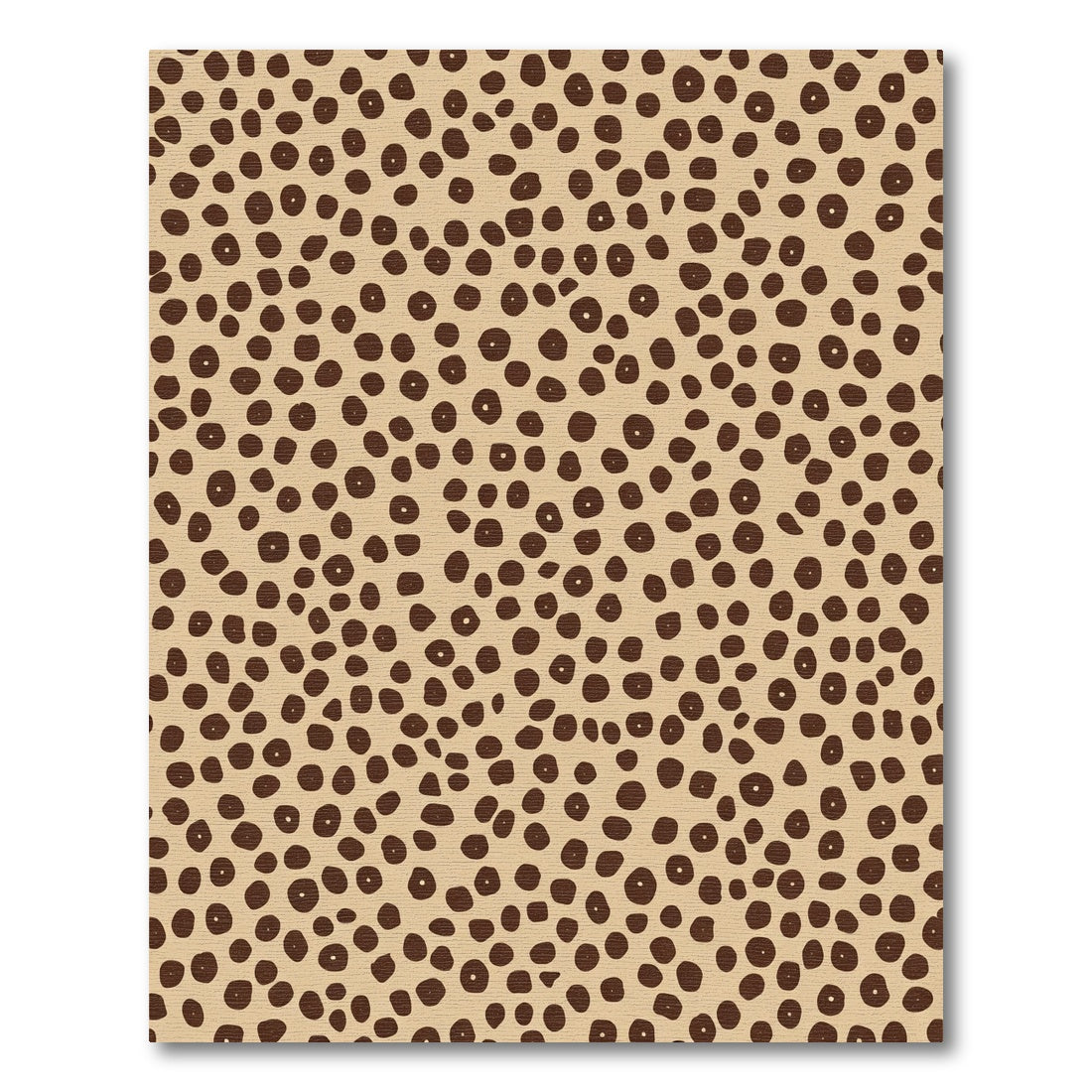 Brown Scattered Circles on Beige Rug
