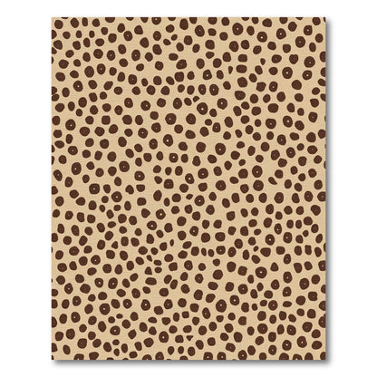 Brown Scattered Circles on Beige Rug