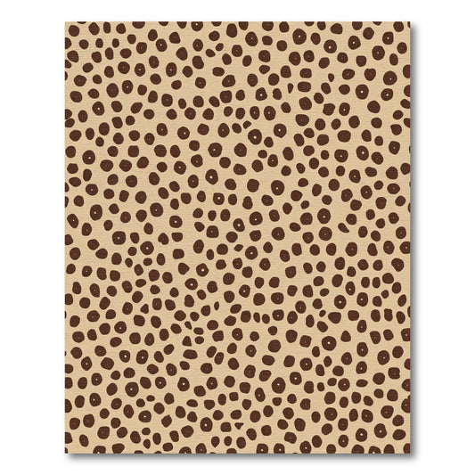 Brown Scattered Circles on Beige Rug