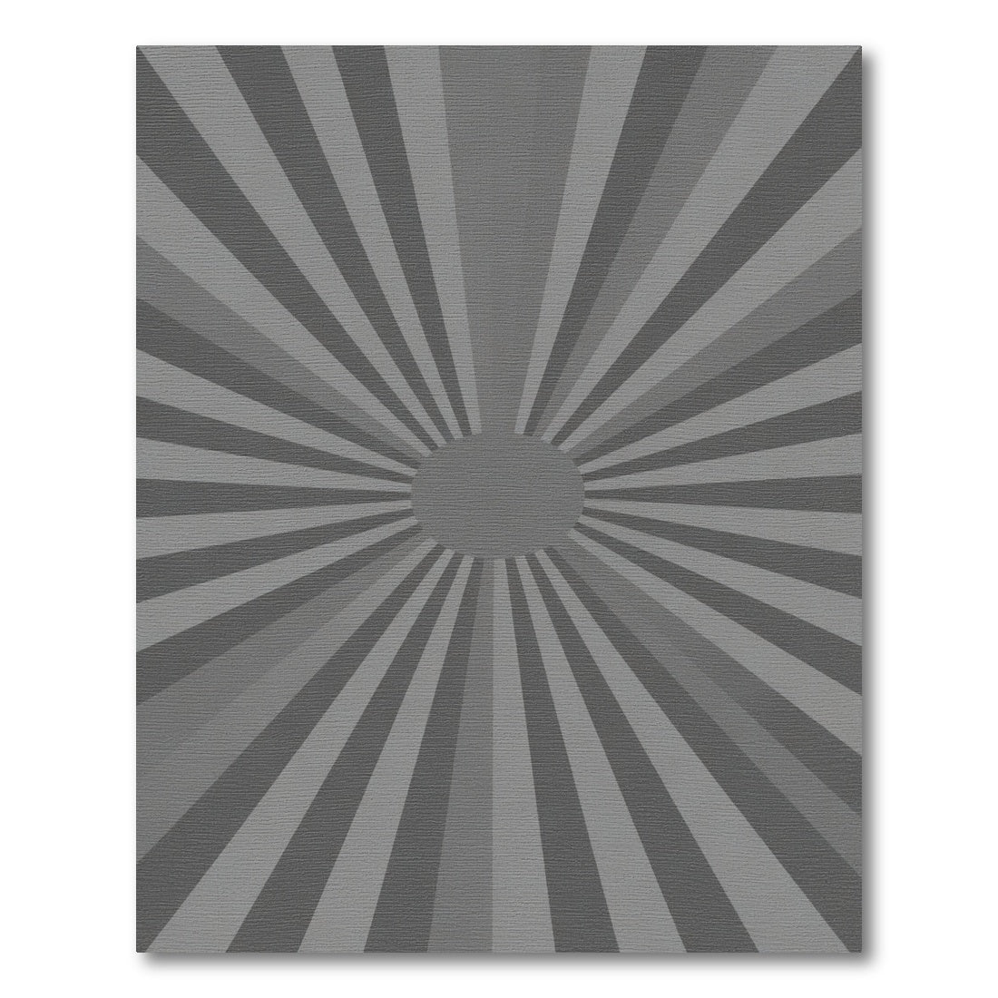 Gray Sunburst Radial Rug