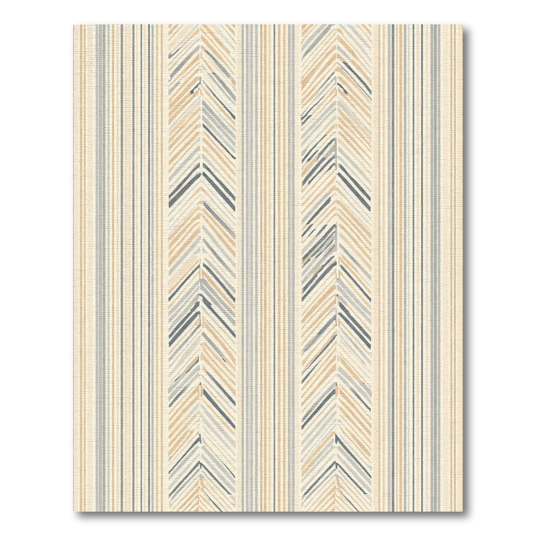 Neutral Herringbone Stripe Texture Rug