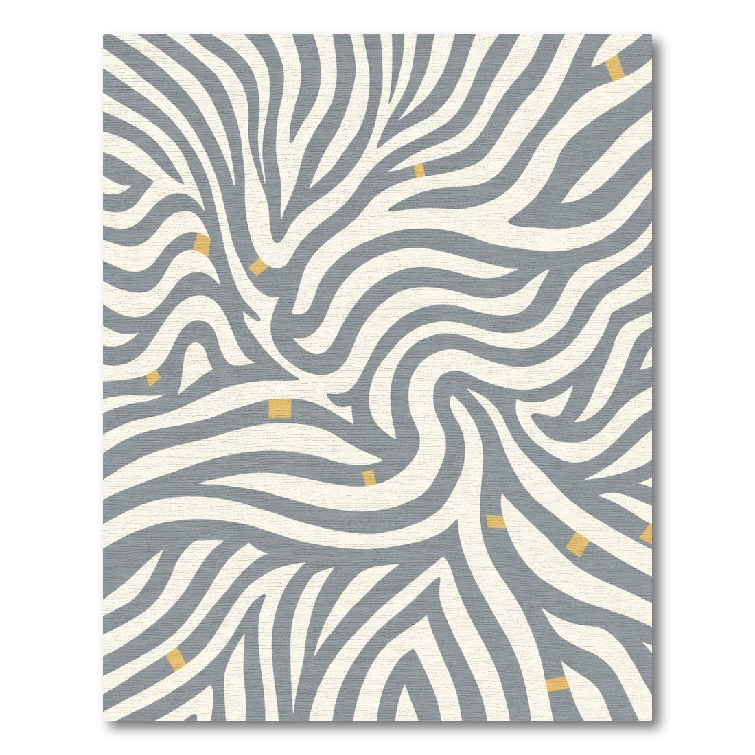 Gray White Striped Swirl Accent Rug