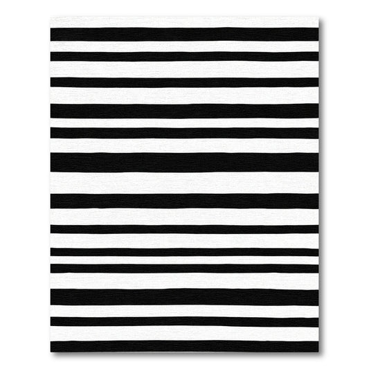 Bold Black White Striped Harmony Rug