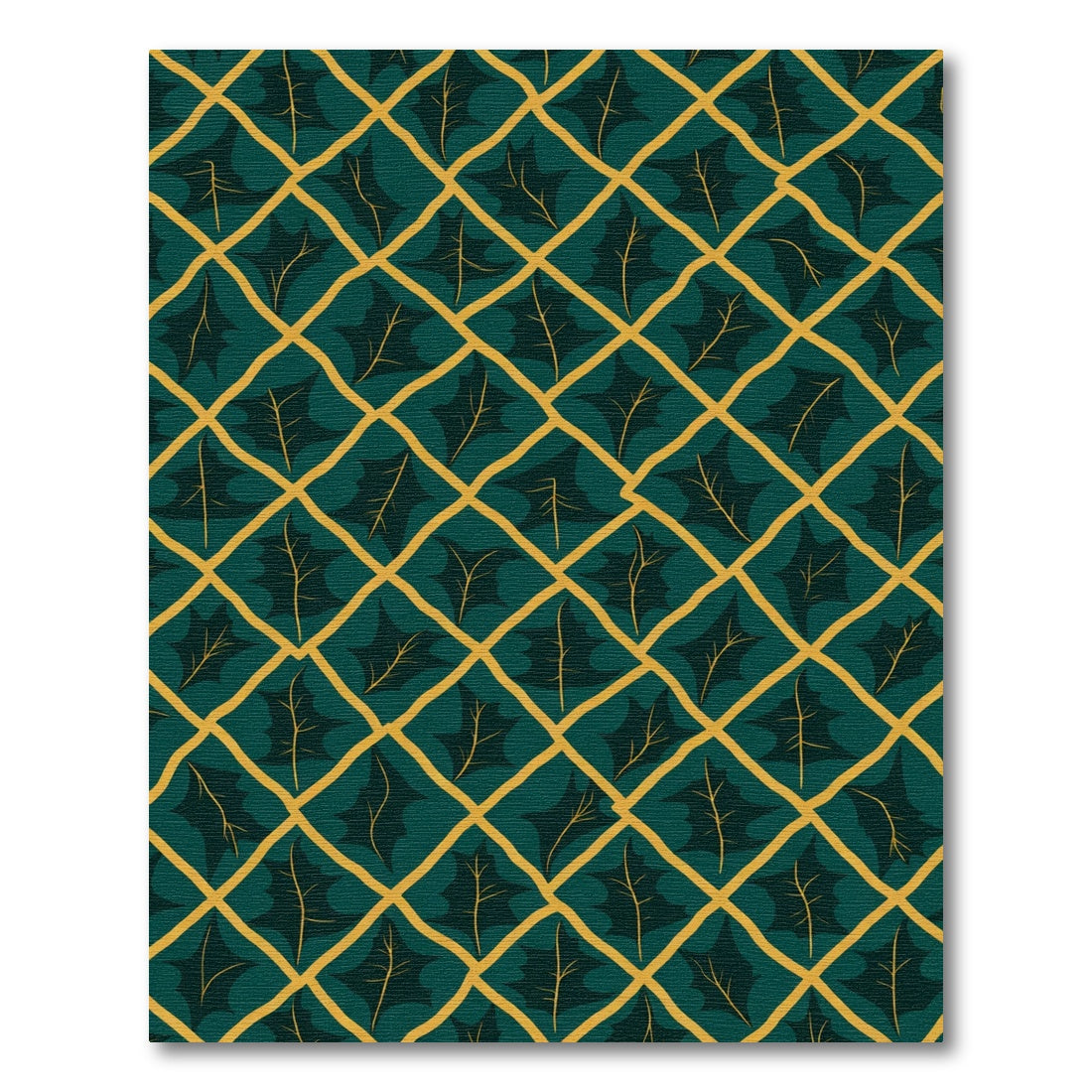 Emerald Green Lattice Holly Rug
