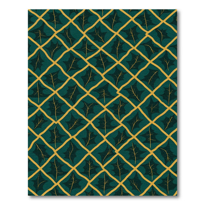 Emerald Green Lattice Holly Rug