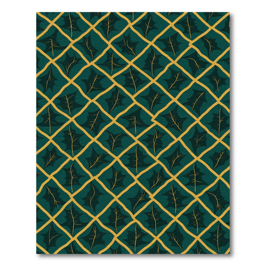 Emerald Green Lattice Holly Rug