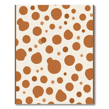 Brown Dotty Casual Scattered Shapes Rug