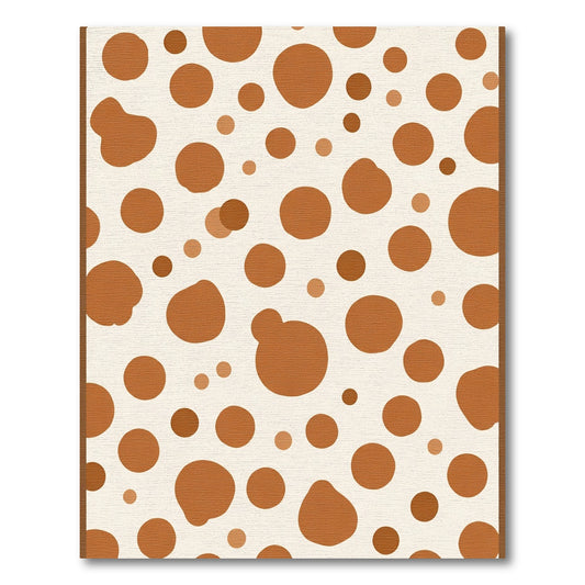 Brown Dotty Casual Scattered Shapes Rug