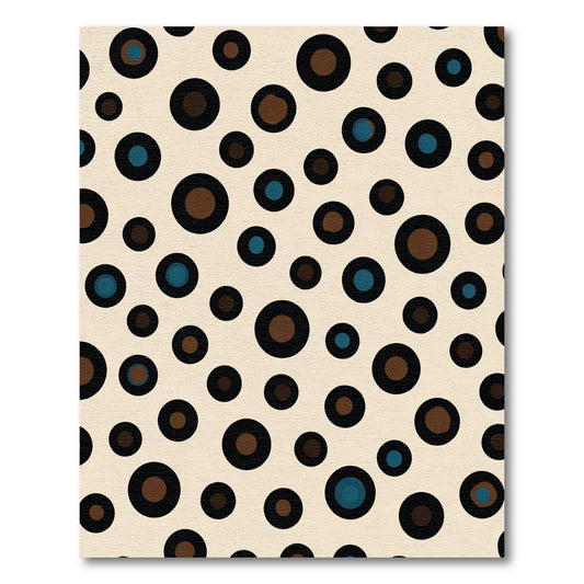 Mid Century Modern Polka Dot Circles Rug
