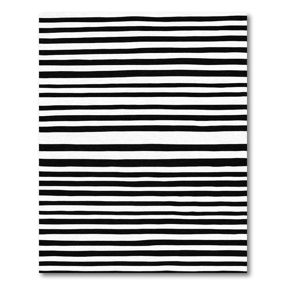 Bold Black White Horizontal Stripe Accent Rug